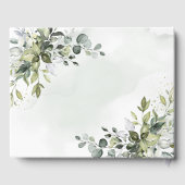Dusty Blue Eucalyptus Greenery Succulent Wedding Gastenboek (Achterkant)