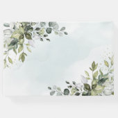 Dusty Blue Eucalyptus Greenery Succulent Wedding Gastenboek (Achterkant)