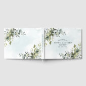 Dusty Blue Eucalyptus Greenery Succulent Wedding Gastenboek (Volledig)