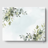 Dusty Blue Eucalyptus Greenery Succulent Wedding Gastenboek (Achterkant)