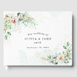 Dusty Blue Eucalyptus Greenery Succulent Wedding Gastenboek