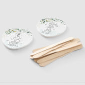 Dusty Blue Eucalyptus Greenery Succulent Wedding Handwaaier (Niet-gemonteerd)