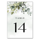 Dusty Blue Eucalyptus Greenery Succulent Wedding Kaart (Voorkant)