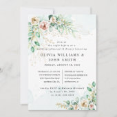 Dusty Blue Eucalyptus Greenery Succulent Wedding Kaart (Voorkant)