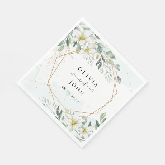 Dusty Blue Eucalyptus Greenery Succulent Wedding Servet (Hoek)