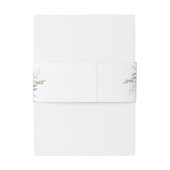 Dusty Blue Eucalyptus Greenery Succulent Wedding Uitnodigingen Wikkel (Achterkant Voorbeeld)