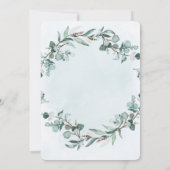 Dusty Blue Eucalyptus Greenery Vrijgezellenfeest Kaart (Achterkant)