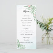 Dusty Blue Eucalyptus Greenery Vrijgezellenfeest Menu (Staand voorkant)