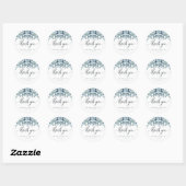 Dusty Blue Eucalyptus Greenery Weddenschap Ronde Sticker (Vel)