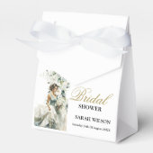 Dusty Blue Eucalyptus Greenery Wedding Bedankdoosjes (Voorkant Zijde)