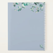 Dusty Blue Eucalyptus Greenery Wedding Planner (Achterkant)