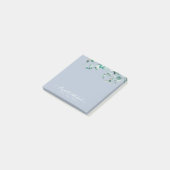Dusty Blue Eucalyptus Greenery Wedding Post-it® Notes (Schuin)