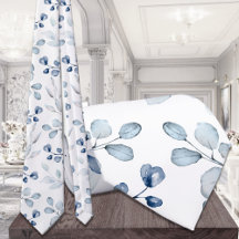 Dusty Blue Eucalyptus Greenery Wedding White