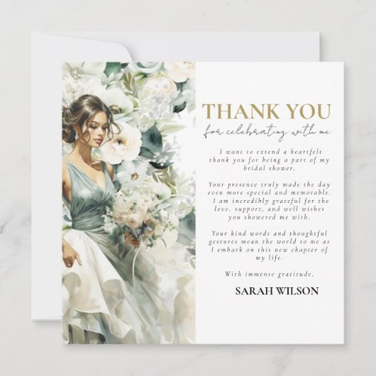 Dusty Blue Eucalyptus groen bruids dank u (Voorkant)