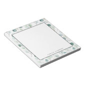 Dusty Blue Eucalyptus Leaves Pattern Personated Notitieblok (Schuin)