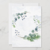 Dusty Blue Eucalyptus Rustic Engagement Party Kaart (Achterkant)