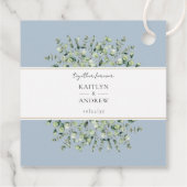 Dusty Blue Eucalyptus samen voor altijd bruiloft Bedankjes Labels (Achterkant)