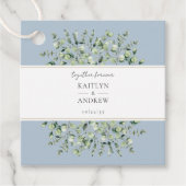 Dusty Blue Eucalyptus samen voor altijd bruiloft Bedankjes Labels (Voorkant)