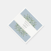 Dusty Blue Eucalyptus samen voor altijd bruiloft Servet (Hoek)