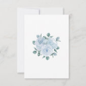 Dusty Blue Eucalyptus Waterverf Bloemenbruiloft Save The Date (Achterkant)