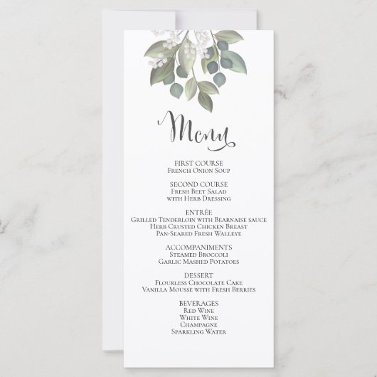 Dusty Blue Eucalyptus Weddenschap Foliage Elegant  (Voorkant)