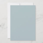 Dusty Blue Eucalyptus Weddenschap Save the Date (Achterkant)