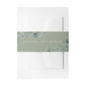 Dusty Blue Eucalyptus Wedding Belly Bands Invitati Uitnodigingen Wikkel (Voorkant Voorbeeld)