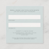 Dusty Blue Eucalyptus Wreataandeel in de liefde Aanbevelingskaartje (Achterkant)