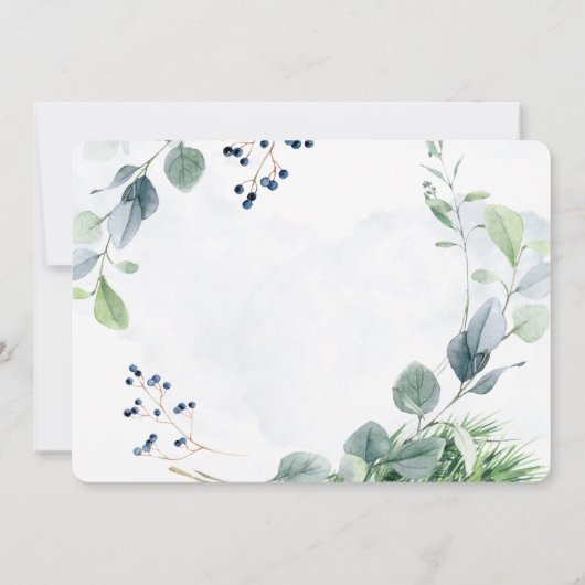 Dusty Blue Eucalyptus zal je mijn Bridesmaid zijn Kaart (Achterkant)