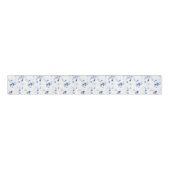 Dusty Blue Fine Art Floral Wedding Grosgrain Lint (Voorkant)