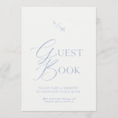 Dusty Blue Fine Art Guest Book Sign  Kaart (Voorkant)