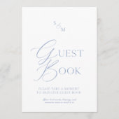 Dusty Blue Fine Art Guest Book Sign  Kaart (Voorkant)
