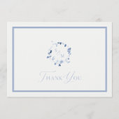 Dusty Blue Fine Art Thank You Note Bedankkaart (Voorkant)