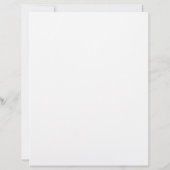 Dusty Blue Fine Art Wedding Menu Card (Achterkant)