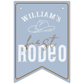 Dusty Blue First Rodeo Photo Banner – Western 1e (Eerste vlag)
