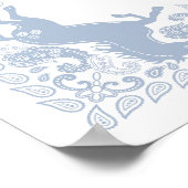 Dusty Blue First Rodeo Verjaardag Welkomstbord – W Poster (Hoek)