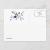 dusty blue flora | behalve de datum aankondigingskaart (Achterkant)