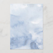 Dusty Blue Flora Trouwinformatie Gast Informatiekaartje (Achterkant)