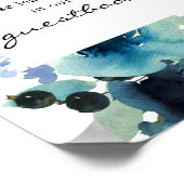 Dusty Blue Floral 2 Guestbook Sign Poster V2 (Hoek)