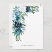 Dusty Blue Floral 2 Rehearsal Dinner Kaart (Achterkant)