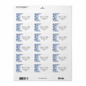 Dusty Blue Floral Address Label (Full Sheet)
