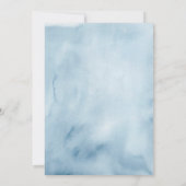 Dusty Blue Floral Baby in Bloom Baby shower Kaart (Achterkant)