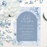 Dusty Blue Floral Baby in Bloom Baby shower Kaart<br><div class="desc">Vier de komende komst van je kleintje met deze elegante Dusty Blue Floral Baby in Bloom Baby shower Invitation. Versierd met een prachtig stoffig blauw bloemmotief, is deze uitnodiging perfect voor een baby in bloei douche. Deze uitnodiging zet de toon voor een chique en elegante viering ter ere van uw...</div>