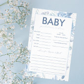 Dusty Blue Floral Baby voorspellingen en advies sp Flyer