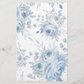 Dusty Blue Floral Baby voorspellingen en advies sp Flyer (Achterkant)