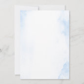 Dusty Blue Floral Bautizo Spaanse uitnodiging (Achterkant)