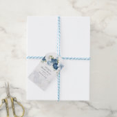 Dusty Blue Floral Bloom Eucalyptus Succulent Cadeaulabel (Met Touw)
