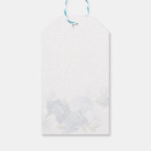Dusty Blue Floral Bloom Eucalyptus Succulent Cadeaulabel (Achterkant)