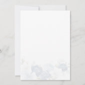 Dusty Blue Floral Bloom Eucalyptus Succulent Save The Date (Achterkant)