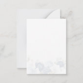 Dusty Blue Floral Bloom Save the Date aankondiging (Achterkant)
